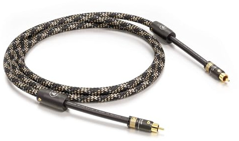 VIABLUE NF-75 Silver DIGITAL Cinchkabel * Koaxiales High-End Digitalkabel * 2-Fach Schirmung, versilbert * T6s Cinchstecker/RCA* Ferritfilter * 1 Stück * 250 cm * 2.5 m