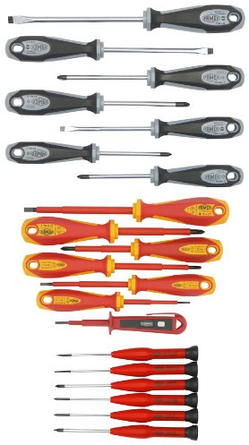 Famex Werkzeug 7748-20 Sparset Schraubendreher für Werkstatt, Elektrik, Elektronik/Feinmechanik, 20-teilig