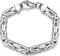 Silberketten-Store Königsarmband 925 Silber Herren 10 mm Stärke I Männer Silberarmband mit Karabiner Verschluss I Armkette Herren vierkant hochglanz
