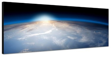 Augenblicke Wandbilder Keilrahmenbild Wandbild 150x50cm Weltall Planet Erde Sonne