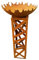 Zen Man Feuerschale Shanghai, Feuerkorb, Feuerstelle aus Stahlblech, Edelrost (50cm/1.8mm/80cm hoch)