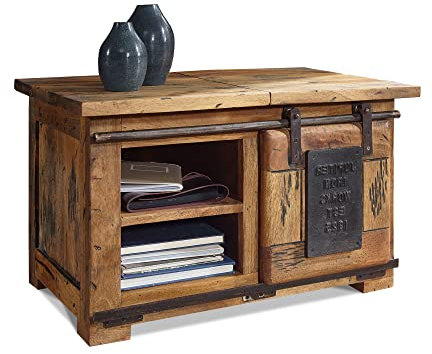 moebel-eins Bristol Truhe, Material Massivholz, Mango massiv rustikal