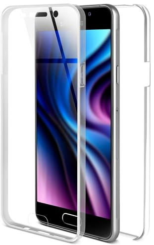 ONEFLOW Touch Case für Samsung Galaxy A3 (2016) Hülle 360 Grad Komplett Schutz beidseitig, Handyhülle mit Displayschutz, TPU Schutzhülle durchsichtig vorne und hinten stoßfest, Klar