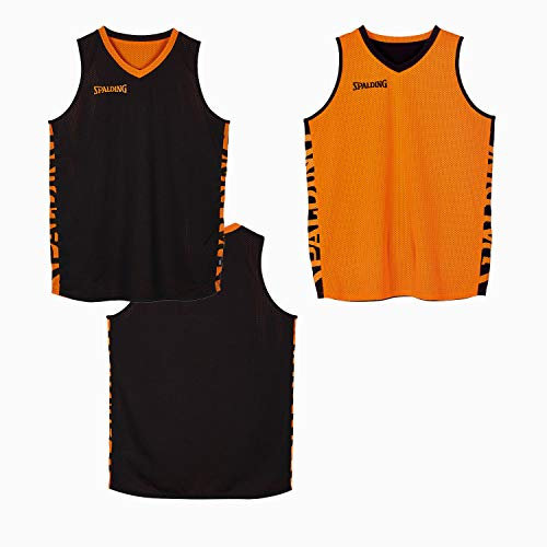 Spalding Kinder Essential Reversible Shirt, schwarz/Orange, 152