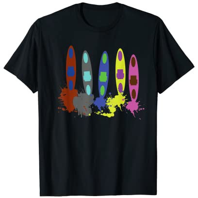 Hobby Sportarten Shirts & Geschenke Paddel-Sport Kanu Fahrer T-Shirt Geschenk Kajak Kayak Kajakfahrer Paddeln T-Shirt Schwarz S Crew-Ausschnitt Kurzarm Klassische Passform Polyester 100% Männer