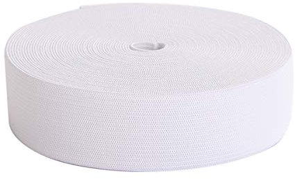 25mm (1 inch) Wide Flat Elastic Bands Waistband Tape White Sewing Bands Webbing Garment Sewing Accessories for Dressmaking/Sewing/DIY Crafts -20 Yards