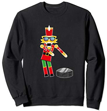 Weihnachten Eishockey flossing Nussknacker Geschenk Sweatshirt