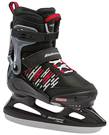 Bladerunner Ice by Rollerblade Micro Ice, Junior, Adjustable, Black and White, Ice Skates
