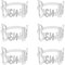 Serviettenringe - 6 Stück Bismillah Buchstaben Metall Serviettenring Set Alphabet Serviettenschnallen Halter Tischdekoration für Hochzeit, Party, Ramadan, Bankett (Silber)
