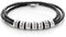 MYCLUSIV® Personalisiertes Lederarmband Herren mit Namen auf Silbernen Ringen - Armband mit Gravur - Geschenk für Männer - Männerarmband - Geschenk Papa
