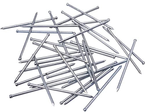 Confezione da 500 chiodi a testa piccola, 1,5 x 40 mm, in acciaio zincato, chiodi per lavorazione del legno (500, 1,5 x 40 mm)