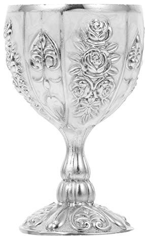 Veemoon Décor De Mariage 1 Pc Verre à Vin Européen Coupe De Vin Antique Gobelets D'eau Verres à Liqueur Siroter Verre Métal Verres à Gobelet à Griller Alliage De Zinc Flûte La Grâce