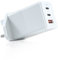 65W USB C Charger Plug, 65W 3-Port GaN Type C PPS PD Fast Power Charger Adapter, Wall Charger Compatible with iPhone, iPad Pro, MacBook, Laptops, Tablet(White)
