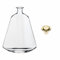 gouveo Dekanter 700 ml Isabelle mit Korken (HGK) goldfarben - Design-Flasche 0,7 l aus Glas - Karaffe in flacher Glocken-Form für Likör, Wein, Cognac (IDT700HGKG)