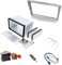 Audioproject A452 - Autoradio Radioblende Set Doppel DIN kompatibel mit OPEL Corsa D Astra H Zafira B Tigra Antara Vivaro 2-DIN Metall Einbauschacht Radioadapter Antennenadapter Silber