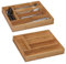 Relaxdays 2 x Besteckkasten, 5 Fächer, Bambus, Schubladenkasten klein, für Besteck & Küchenutensilien, HBT 5x30x34 cm, Natur