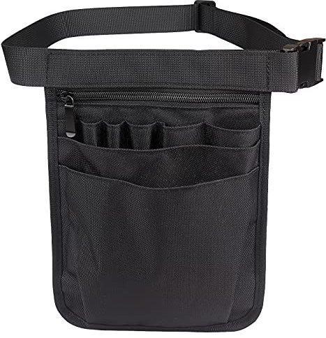 Kosibate Nurse Fanny Pack, Nurse Pouch for Women Men Nurses Utility Pocket Organizer (Schwarz)