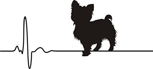 Autoaufkleber: 'Yorkshire_Terrier' - Hundeaufkleber, Aufkleber (Weiß - 200 mm x 90 mm)