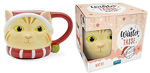Trötsch Wintertasse Katze klein: Kaffeetasse Teetasse Geschenkidee Geschenk Tasse Katzenfreunde