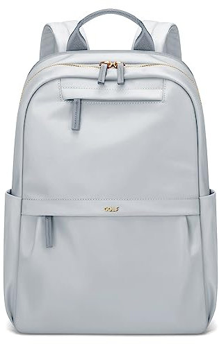 GOLF SUPAGS Zaino per Laptop da Donna Zaini da Viaggio e Lavoro Borsa per Computer Zaino Casual Adatto a Notebook da 14 Pollici (Grigio Pallido)