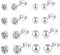 Sterling Silver Stud Earrings for Women Hypoallergenic S925 Silver Stud Sets with Cubic Zirconia Tiny Cartilage Small Silver Hoop Earrings and Stud Earrings Set for Multiple Piercings