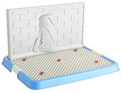 Bac de propreté d'intérieur pour chien avec protection contre les pipi – Mur de simulation, tapis de toilette pour chiots mâles/garçons – Idéal pour les grands chiens – Entraînement efficace et