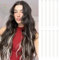 FESHFEN Farbige Haarverlängerung, 10 PCS Weiß Haarteil für Damen Synthetik Party Highlight Bunte Glatte Haarverlängerungen Clip in Haarteil für Frauen, 55cm