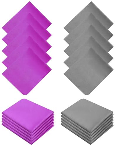 Paños de microfibra para limpiar gafas, 20 unidades, paño suave para gafas, gafas, cámara, smartphone y tabletas, 15 x 18 cm