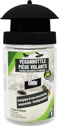 K-OCIDE - Piège Veganbottle volants - Piège mouches et guêpes - Usage exétieur, attractif naturel compris - 750 ml