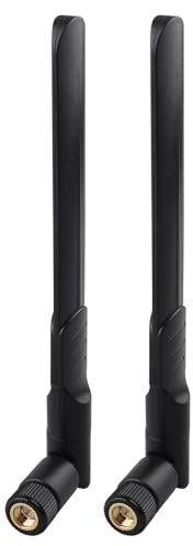 Futheda 2 Paquets Antenne 4G LTE SMA Mâle 5dBi Omnidirectionnelle Compatible avec Routeur sans Fil Passerelle Modem Caméra Exterieur de Chasse à la Faune Sécurité Mobile