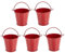 CAXUSD Kleine Blumentöpfe 5st Mini Blecheimer Behälter Für Blumentöpfe Französisches Landhausdekor Metalleimer Gartenbedarf Blumeneimer Aus Metall Mini-vase Rot Fleischig Eisen Blumenbeet