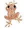 Holibanna Broche En Cristal Broche En Alliage Broche En Strass Broche De Dessin Animé La Grenouille