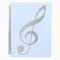 MUROAD A4 Sheet Music Folder, Allow Annotations, Eliminate Glare, 60 Pages Spiral Sheet Music Binder Holder Storage Organizer, Blue