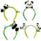 Slakerbe 4 Stück Panda-Haarband für Damen,Haarschmuck Stirnbänder Süße Panda-Haarreifen Haarreif Stirnbänder Mit Panda-ohren Headband Kopfband Haarspangen für Mädchen Kinder