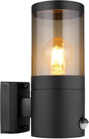 Globo Schwarze Außenlampe Xeloo mit Sensor - 32014BSS