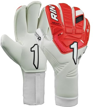 Rinat Nkam Prime Torwarthandschuhe, für Erwachsene, Weiß, Rot, Größe 9