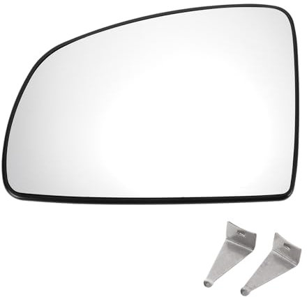 A ABSOPRO Espejo retrovisor del lado izquierdo del coche, reemplazo de cristal con placa de respaldo convexo no calefactado en blanco para Opel para Vauxhall Meriva A 2003-2010