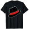 Klassischer schwarzer Fedora-Hut T-Shirt
