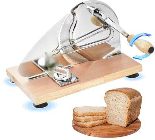 Manual Bread Slicer For Homemade Bread, Sourdough Bread Slicer, Suitable For Kitchens And Supermarkets, Stainless Steel Blades, Thickness Adjustable, New Upgrade (silvery)