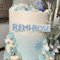 Personalised Blue and White Cake Topper for Frozen Themed Cakes