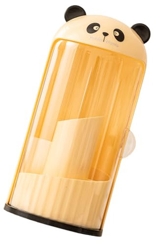 amangul Elegante recipiente para brochas de maquillaje con divisores, tapa transparente, accesorio portátil para salones de belleza