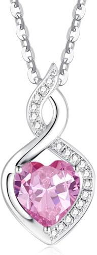 FANCIME Collana tormalina rosa