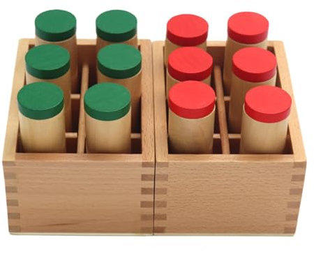 Dtaigou Cilindros de Sonido,Cilindros auditivos sensoriales | Juguete cilíndrico de Sonido auditivo sensorial de Madera - Cilindro de Aprendizaje sensorial, Botellas cilíndricas de Sonido para niños