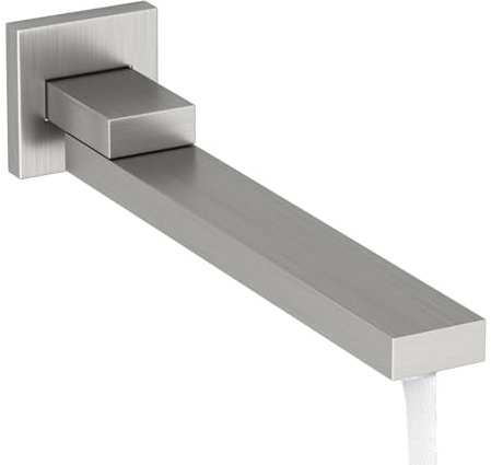 KAITAIHD Brushed Nickel Bath Taps, Wall Single Hole Mount Bathtub Spout Faucet Can be Folded 180 Degrees, with G1//2 Interface