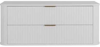 3xE Living Mueble de baño Blanco + Tirador Dorado, 41,5 x 120 x 51,7 cm