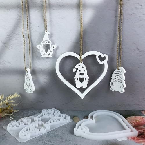 ALEFBET Silikonform Anhänger, Silikonformen Gießformen Anhänger, Silikonform Wichtel, Silikon Gießform, Gipsformen zum Gießen, Epoxidharz Formen (Wichtel X0592)