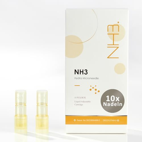 P-Beauty 10x NH3 Nano Round PINs für M20 Derma Pen Gerät - Ersatznadeln für Dermapen M20 - Anti-Aging, Poren, Akne, Hautverjüngung - Microneedling für Faltenbehandlung & Glow-Effekt (ohne Gerät)