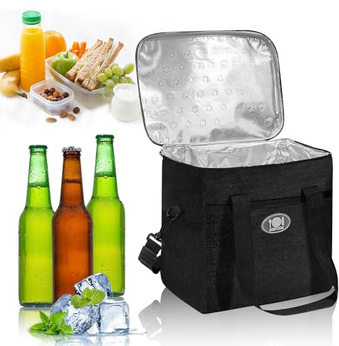 yotutun Bolsa Termica Porta Alimentos, 16L Nevera Portatil Bolsa Comida Impermeable Trabajo Bolsa Isotermica Lunch Bag para Fiambrera Picnic, Playa, Almuerzo, Oficina, Escuela
