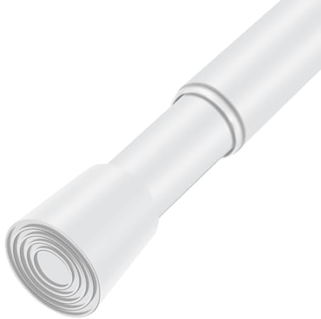 Asta per tenda da doccia regolabile, 71-99 cm, diametro 2,2 cm, antiscivolo, resistente, senza trapano, per finestre, bagno, cucina, armadio, porta, 22TD28-39,5WH