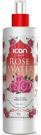 ican Natural Rose Water Spray, Hydrating and Purifying, 500ml